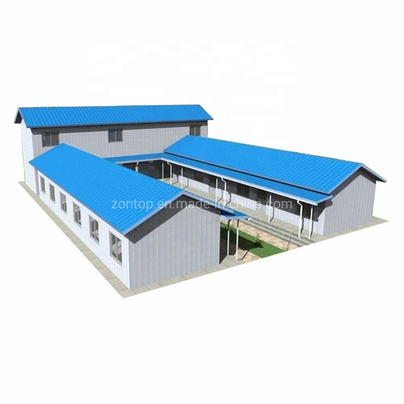 2017 Low Cost Prefabricated Farm House Steel Frame Sandwich Panel House Prefab House for Sale