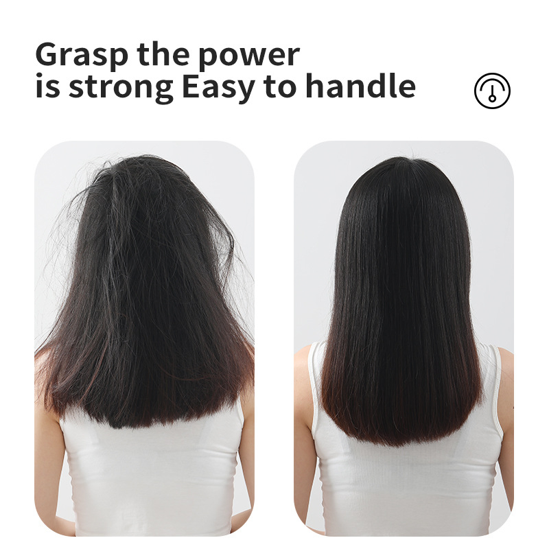 Wireless Ceramic Plate Hair Straightener Anti-Scald Design with LED Display Negative Ion Hot Hair Brush Hair Curler Comb