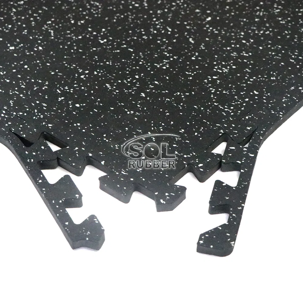Sol Rubber Fitness Room EVA Foam Mats with Rubber Top
