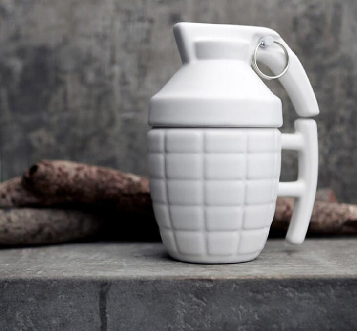 Novelty Grenade Shape Design Ceramic Cup Coffee Mugs