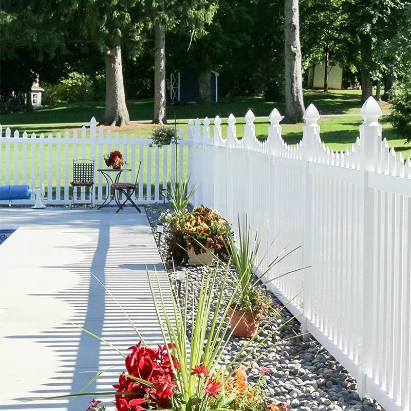 Hot Selling Vinyl Garden Fence, Outdoor PVC Picket Fence, Plastic House Yard Fence with Picket