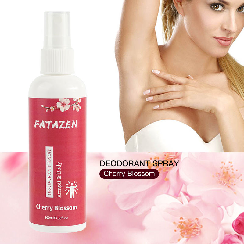 Cherry Blossom Private Label Stains Instantly Dry Deodorant Spray Natural Long Lasting Body Care Vegan Wholesale Deodorant Spray