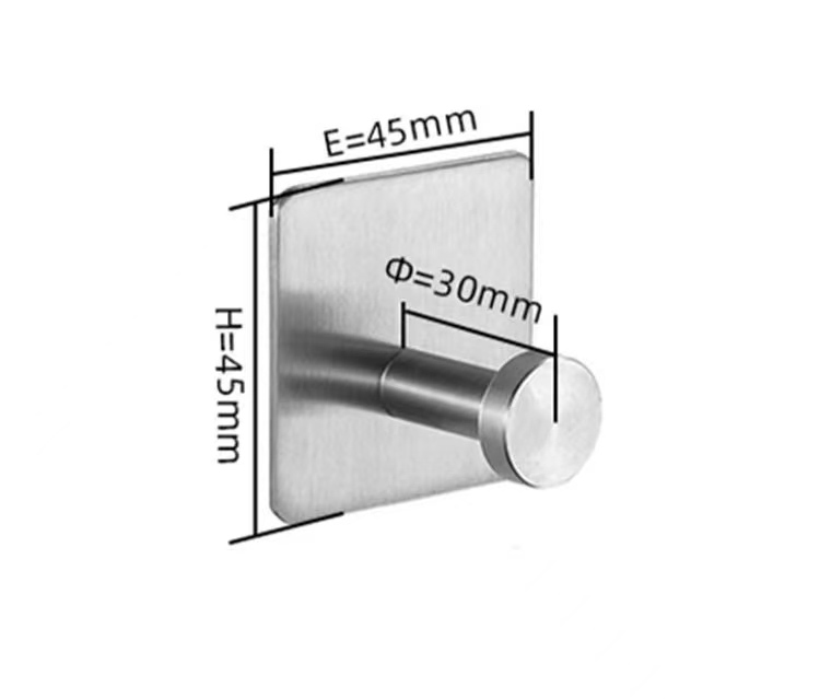 Wall Mounted Strong Bearing Single Hanger Hook Decorative Stainless Steel Wall Coat Clear Suction Towel Hook for Bathroom Chinese OEM Manufacturer