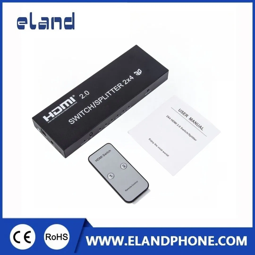 Коммутатор HDMI 2.0 2x4, 4K