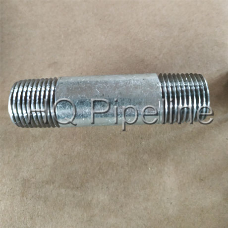 Carbon Steel Galvanized Male NPT Threaded Seamless Long Barrel Pipe Nipple