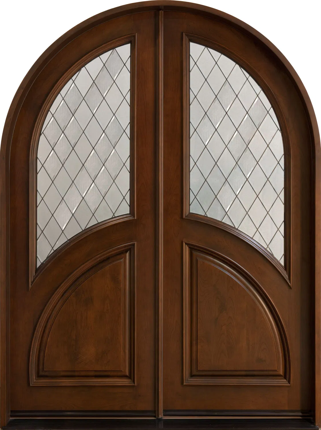 Top Round High End Exterior Solid Wooden Main Entrance Door