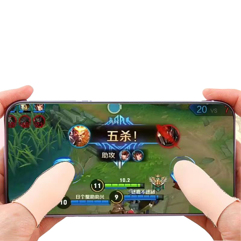 Silver Fiber Cloth Finger Sleeves Pubg Game Finger Gloves Anti-Sweat Comfortable Wear