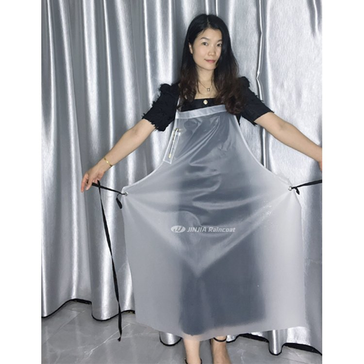 Adults Food Meat Processing Chef Oil Proof Waterproof PVC Apron with Pocket