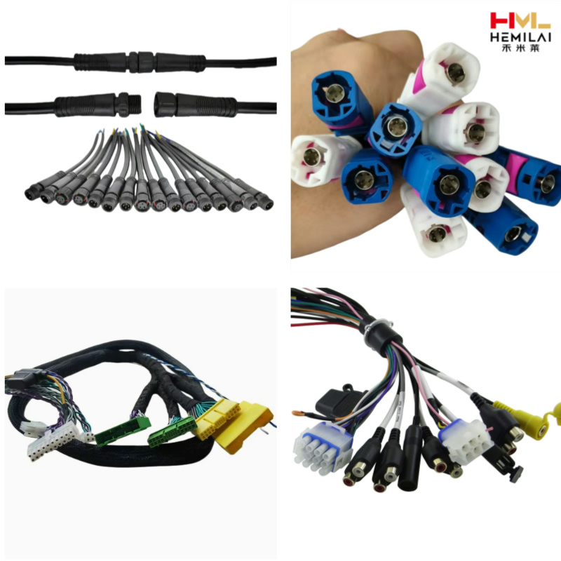 Custom 20cm High Quality 4-Way Car Camera Cable with Aux