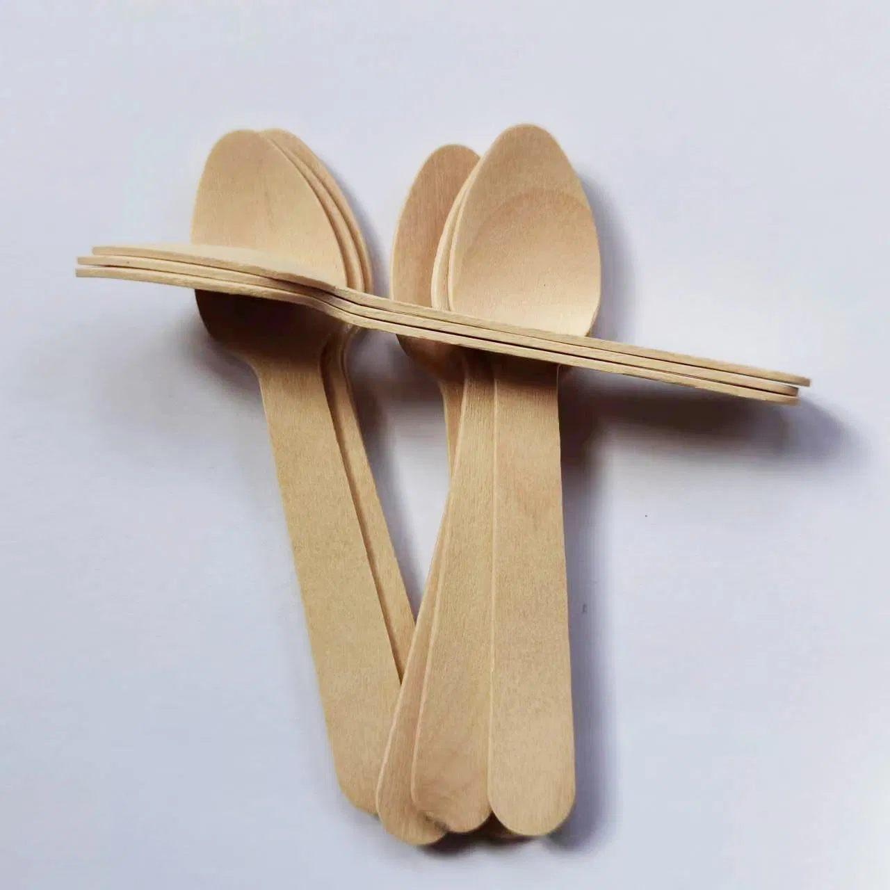 Disposable Ice Cream Wood Spoon with Well Smooth Edge