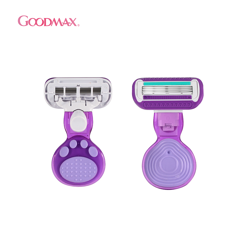 SL-8102 Four Blade Travel Razor for Lady Short Handle for Covenient Carrying on