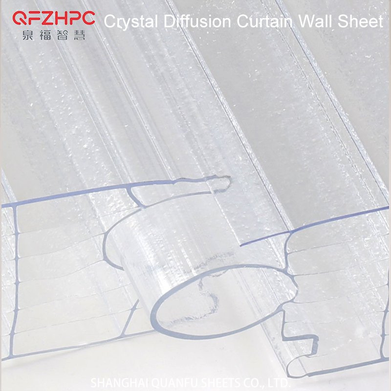 Quanfu Polycarbonate Plug-Pattern Sheet Curtain Wall Sheet for Buiding Decoration