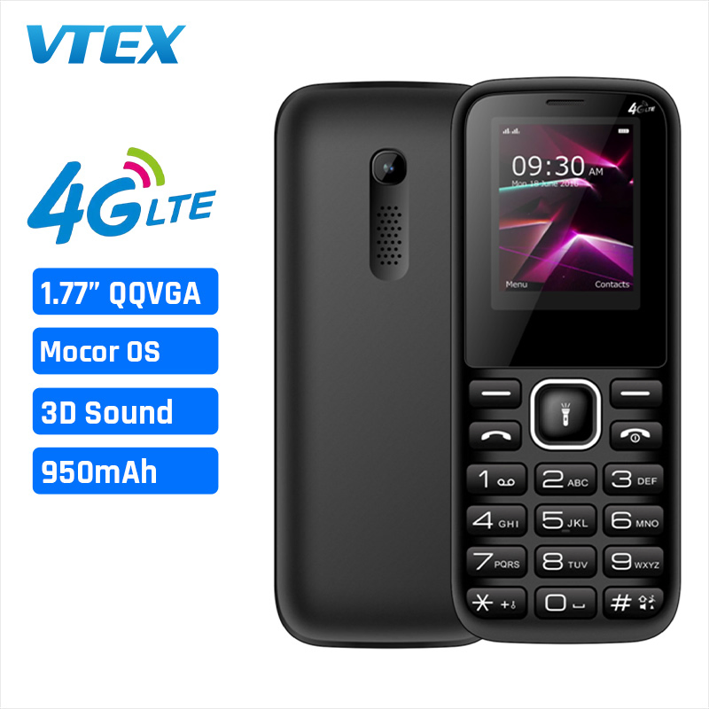 Кнопочный телефон 4G LTE VTEK с фонариком, 1.77 дюйма
