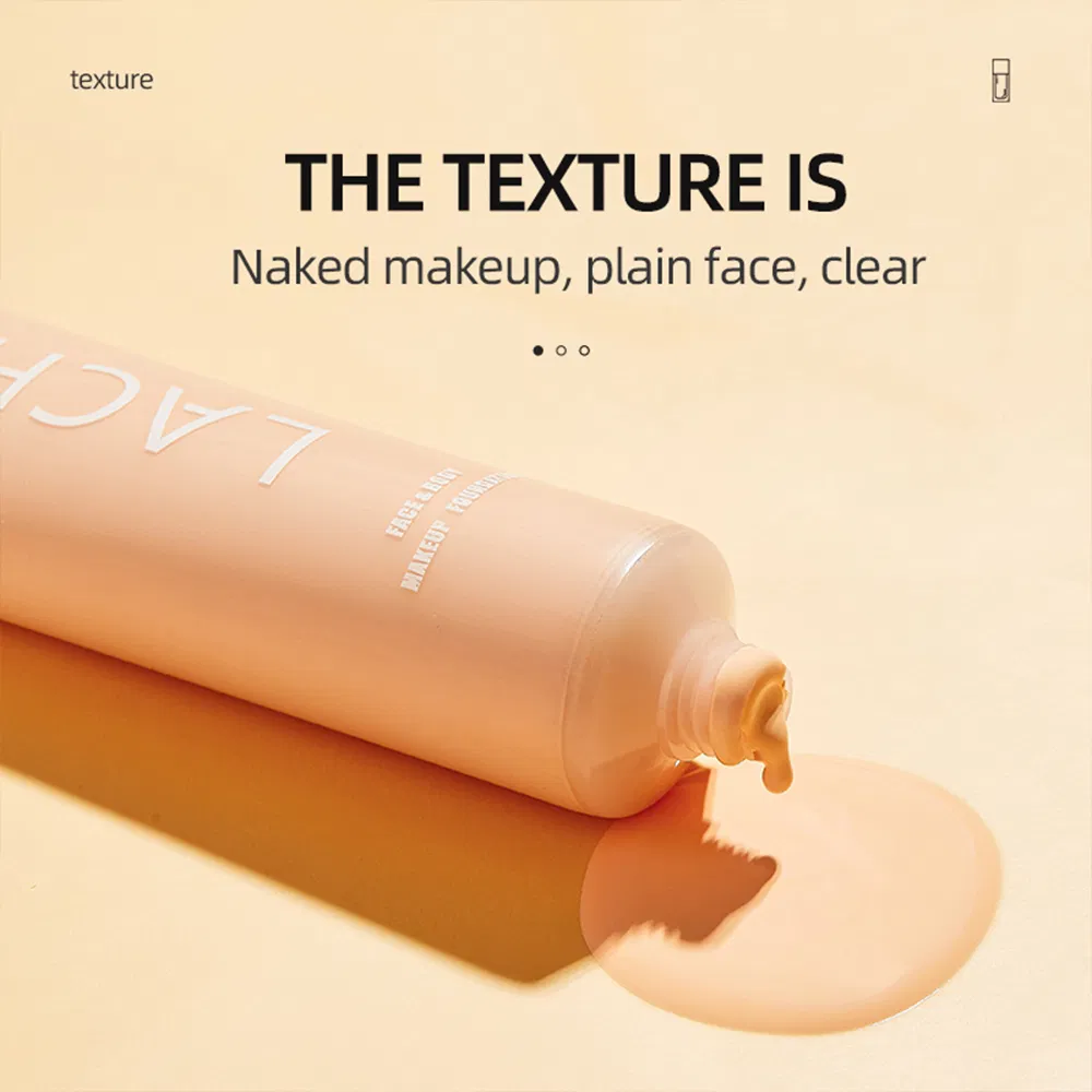 Private Label Face Beauty Traceless Soft Foundation Cream Tube Waterproof Matte Makeup Liquid Full Coverage Foundation