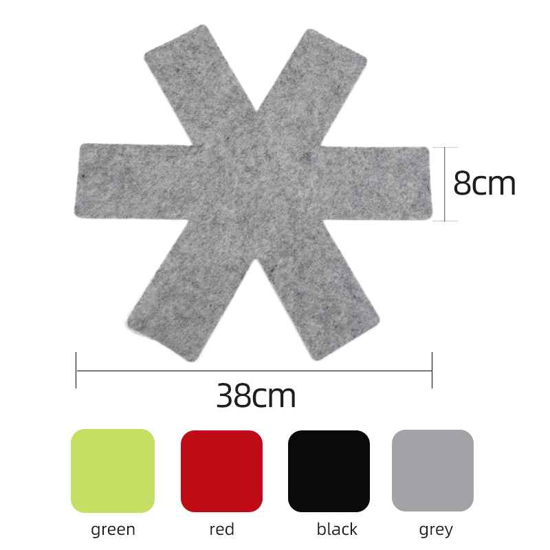 Popular Polygonal Felt Teacup Coaster Restaurant Coasters Sublimated