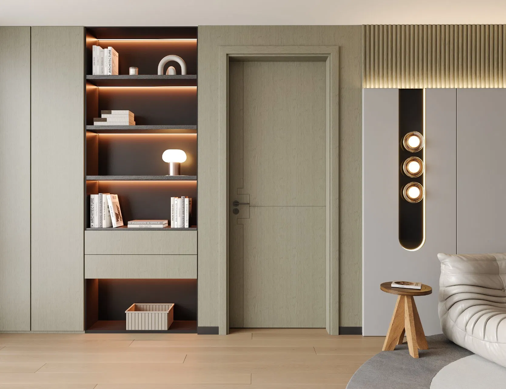 Waterproof UAE Popular Bathroom WPC Door Long-Lasting Effortless