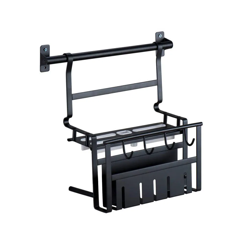 Настенная полка для крышек и приправ ZOOKV, черная