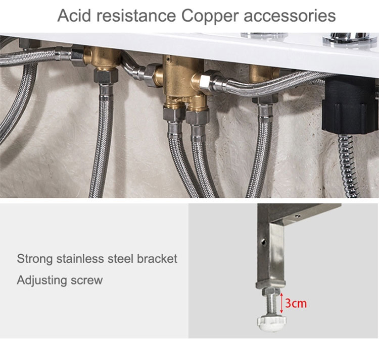 Акриловая гидромассажная ванна с дубовым краем