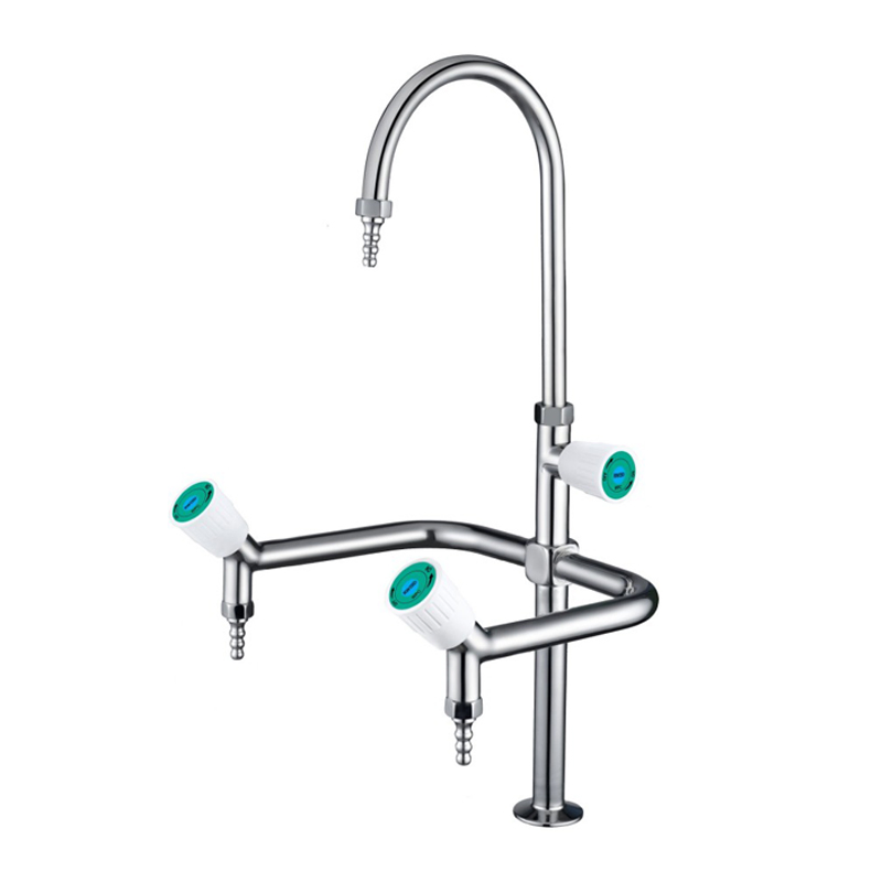 Лабораторный кран трехходовой из нержавеющей стали