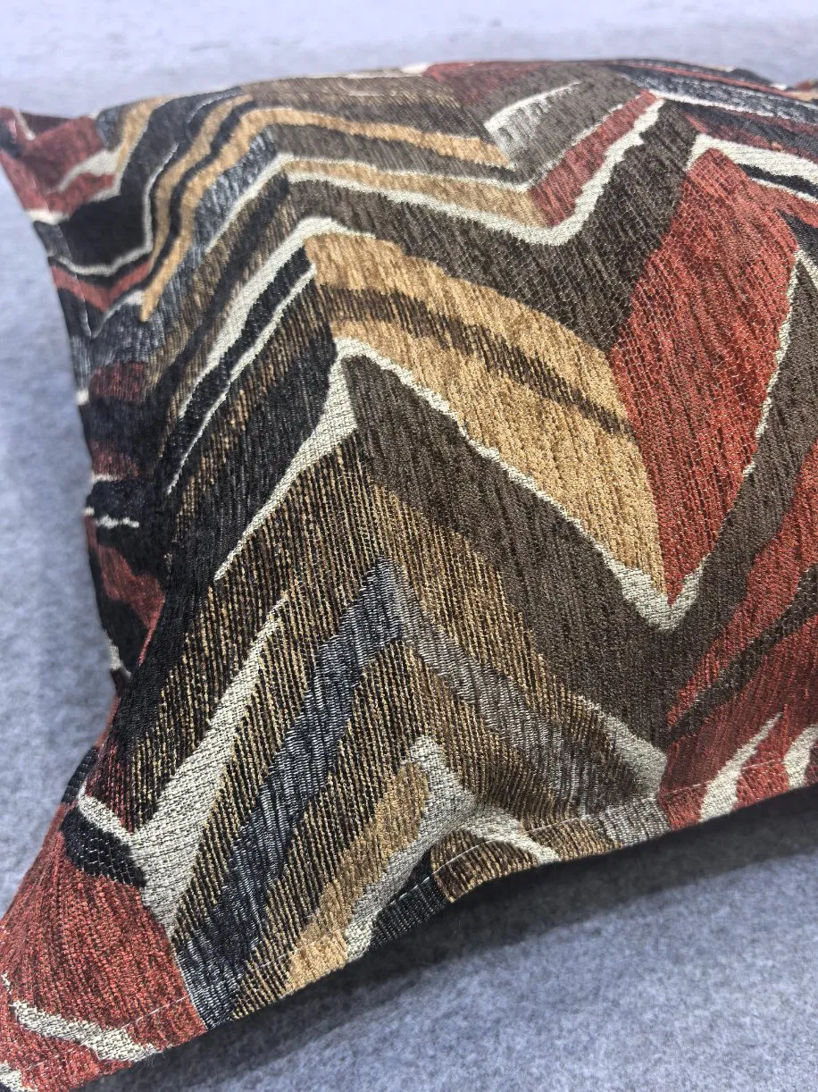 Yarn Dyed Colorful Chenille Jacquard Cushion Pillow Cushion Cover