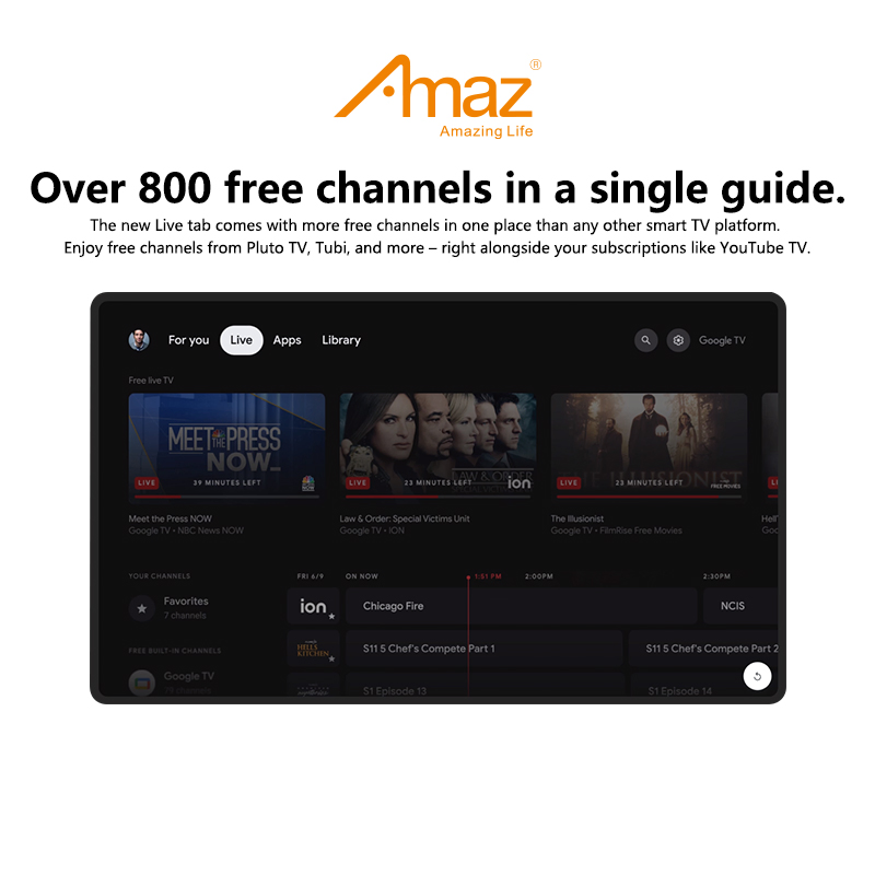 Amaz Smart TV: 32inch UHD Clarity, Smart Fun, Vivid Colors, Sleek Look, Stream, Connect