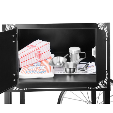 12 Ounce Stainless Steel Popcorn Maker/Machine W/ Cart