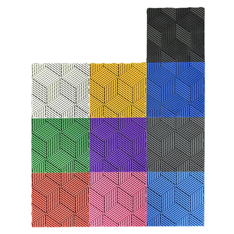 Пластиковая плитка для пола в гараж, 400x400 мм