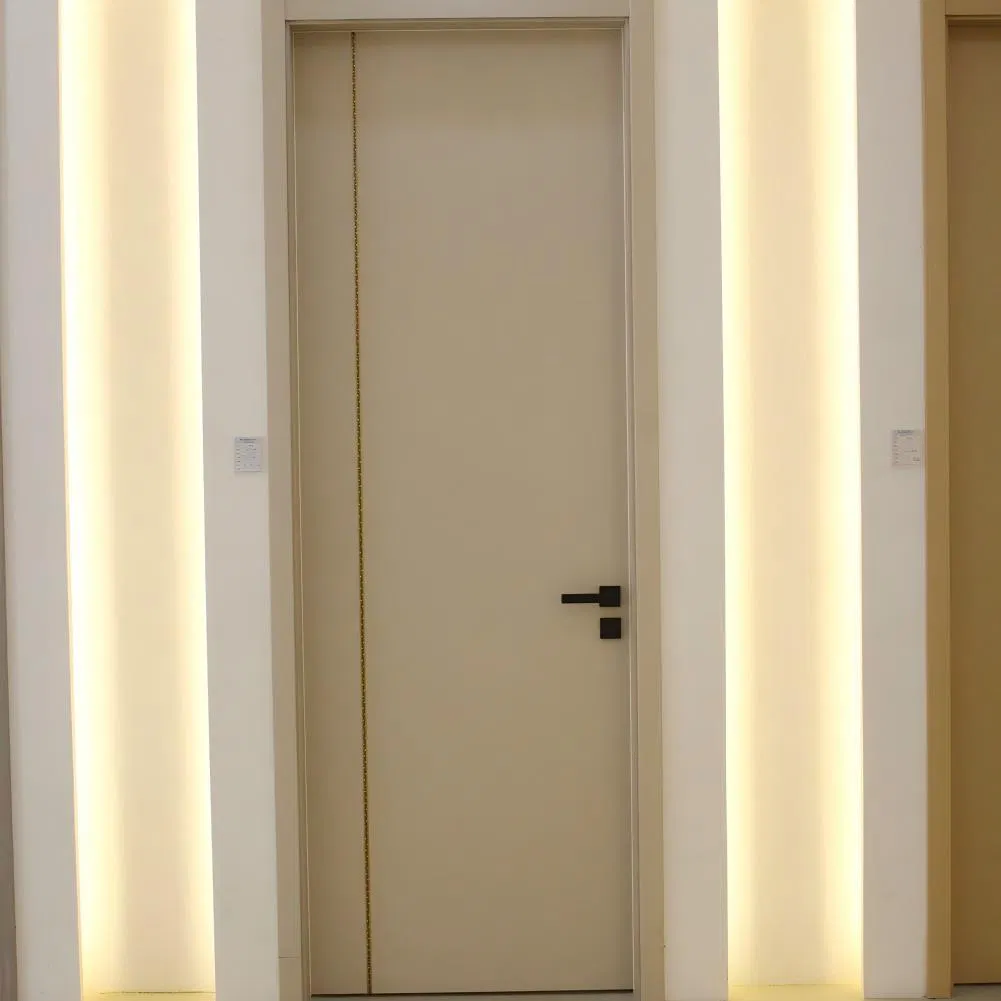 Modern Style Room Veneer Wood Door Rubber Wood Bedroom Door Internal Wood Doorlow-Key and Fashionable with Sound Insulation Finished Surface