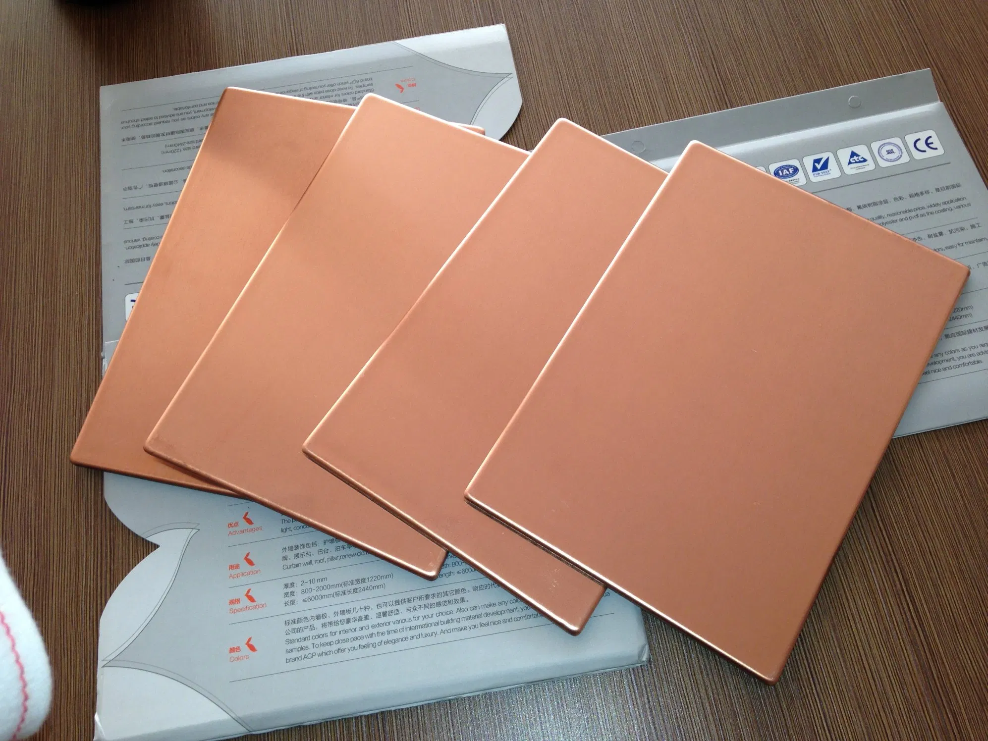 Low Price 4mm 6mm Fireproof Fire Rated Retardant Fr Titanium Zinc Aluminum Honeycomb Facade Copper Brass Aluminium Composite Panel
