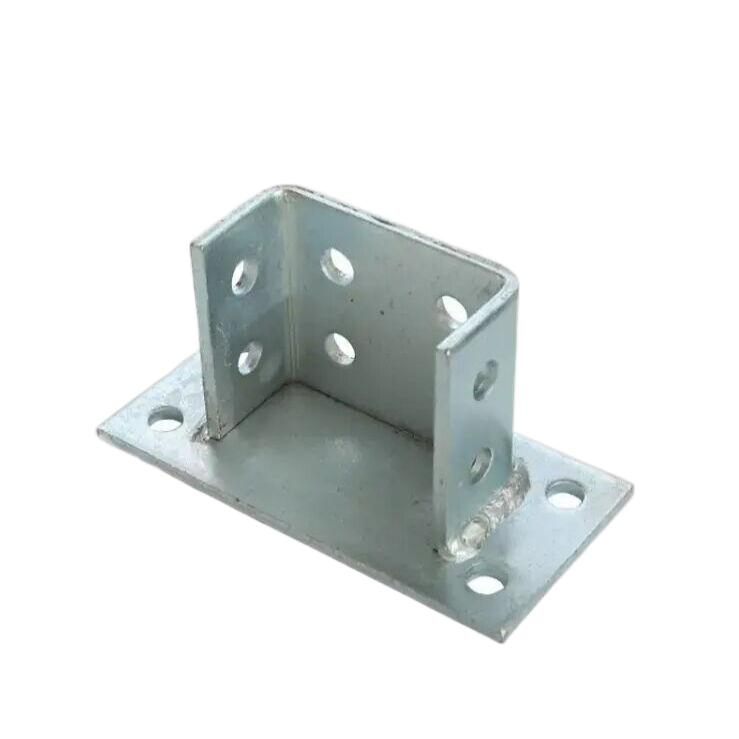 Hot DIP Galvanized, Electric Galvanize Unistrut Post 120*60*5mm for 41*41 Stainless Steel Strut Post Base Uni Strut Base Mount