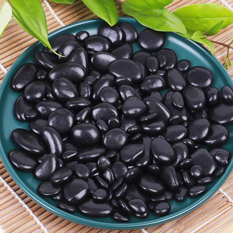 Black Polished River Stone Natural Pebbles and Stones Hot Sale Price
