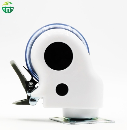 Heavy Quality PU Medical Twin Wheel Casters for Hospital Beds 3/4/5 Inch Swivel