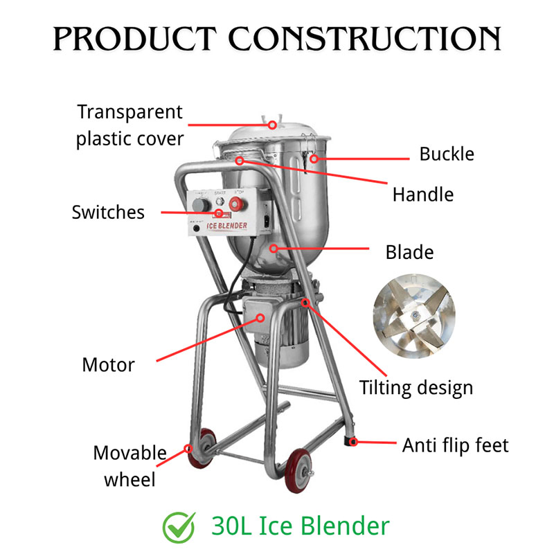 Ultimate Ice Crushing Blender Machine for Kitchen Appliance Silver