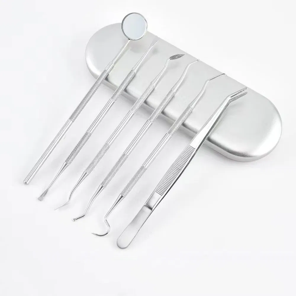 Anti-Slip Precision Stainless Steel Curved Lab Medical Dental Tweezers with Teeth