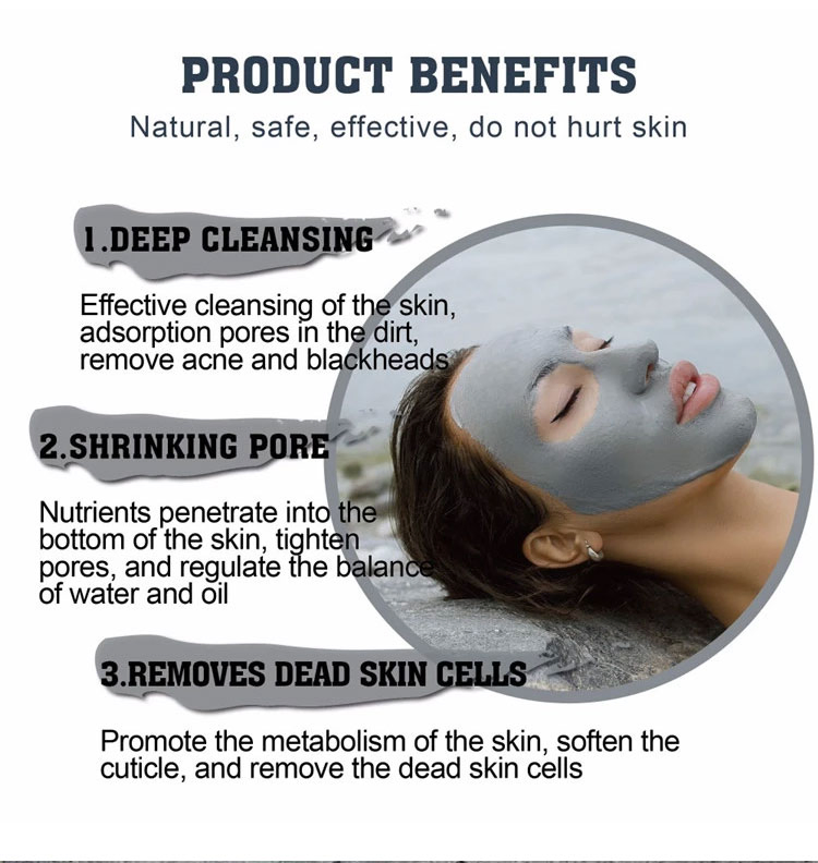 Deep Pore Skin Cleansing Pink Purifying Brightening Moisturizing Face Mud Mask