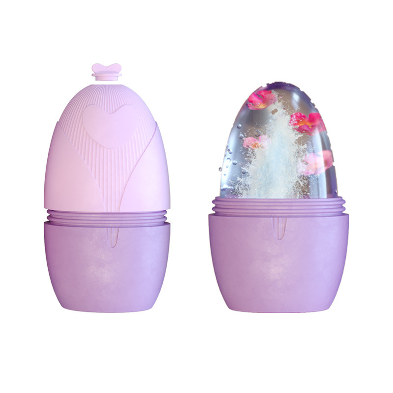 Portable Silicone Facial Beauty Ice Tray, Face Ice Pack for Eye Massage & Anti-Edema, Reusable Face Mask Ice Mold