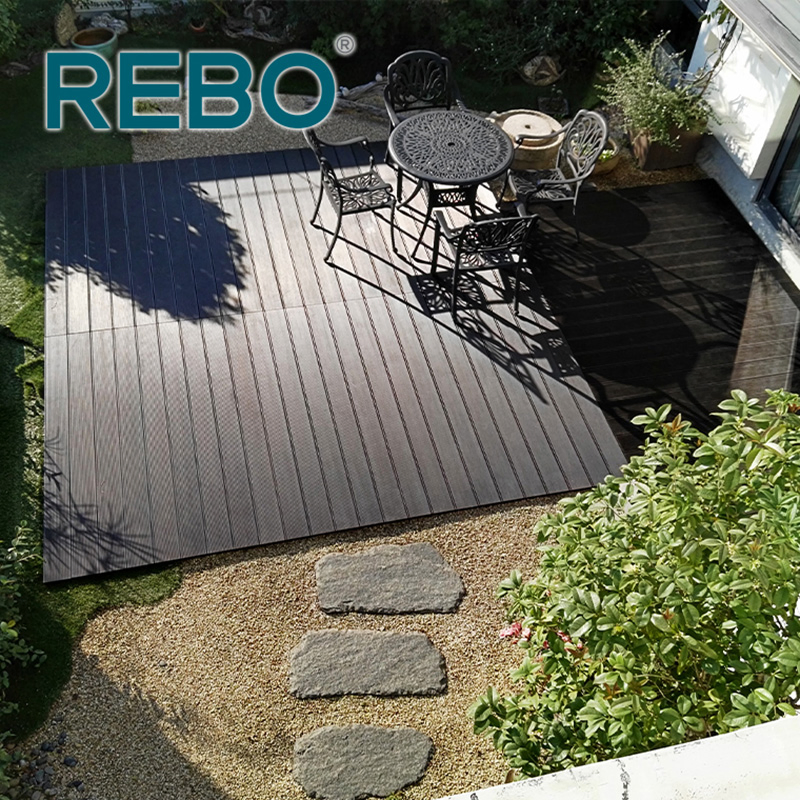 Durable Eco Engineered Bamboo Deck Tile Outdoor Flooring