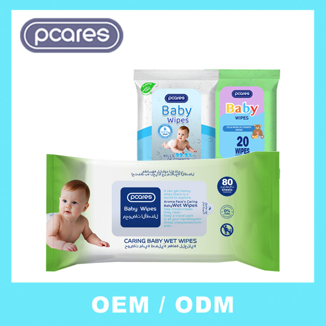 Baby Wet Wipes 80PCS Non-Woven Cotton Tissues for Hand & Mouth Cleaning Newborn Sensitive Water Wipes