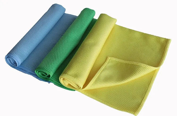 Factory Price Customized Fish Scale Microfiber Polishing Cleaning Cloth Glass Dishcloth Cloth Towel