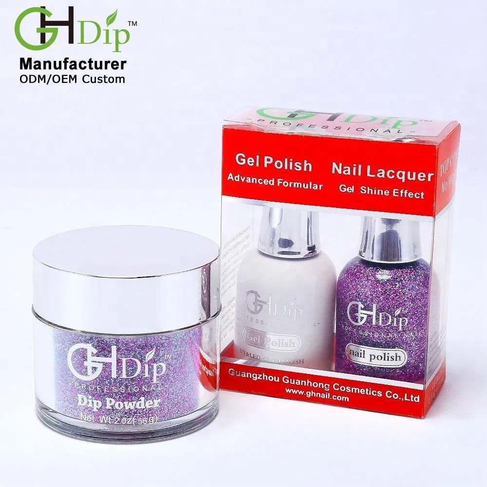 Custom Private Label Art DIY DIP Powder in Bulk Nail Glitter Acrylic Powder