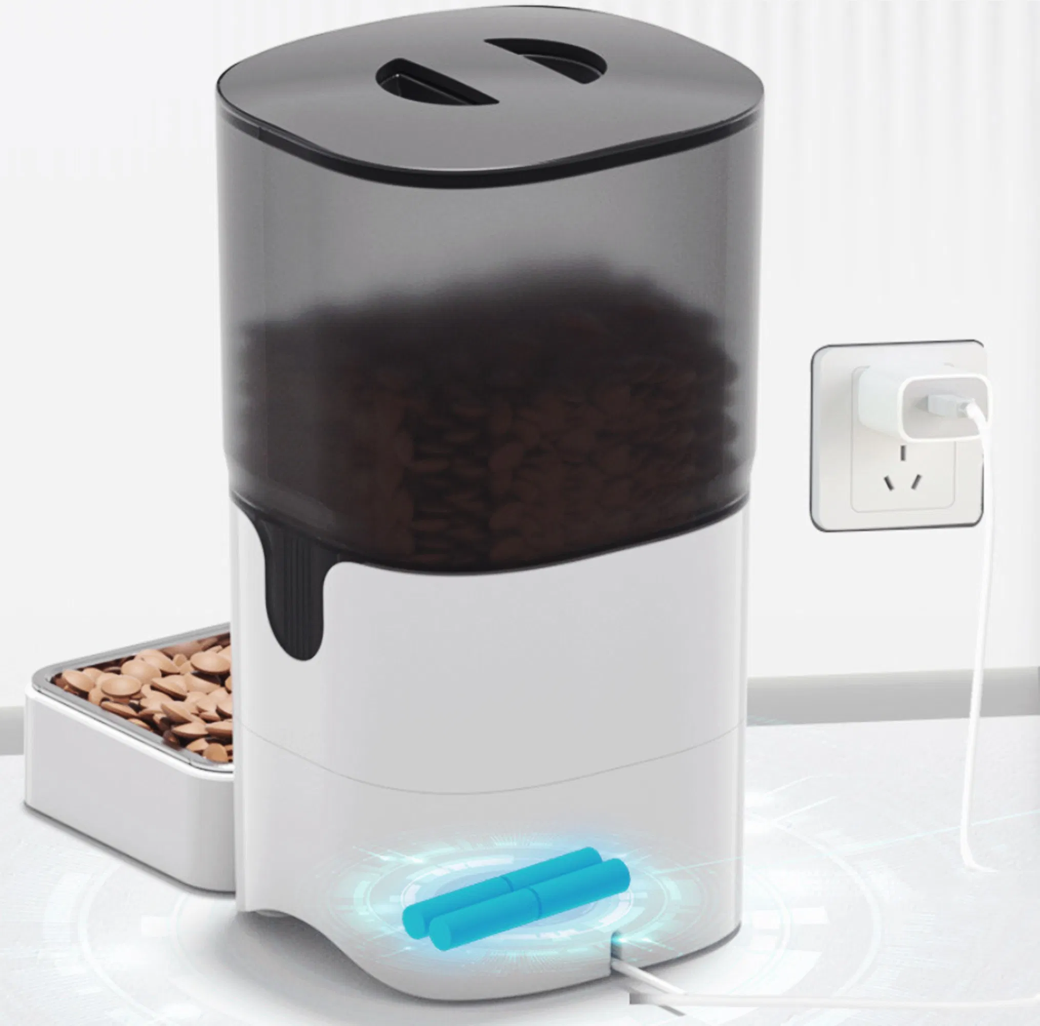 Automatic Dog Feeder Stainless Steel Bowl Smart Pet Food Dispenser for Dry Food