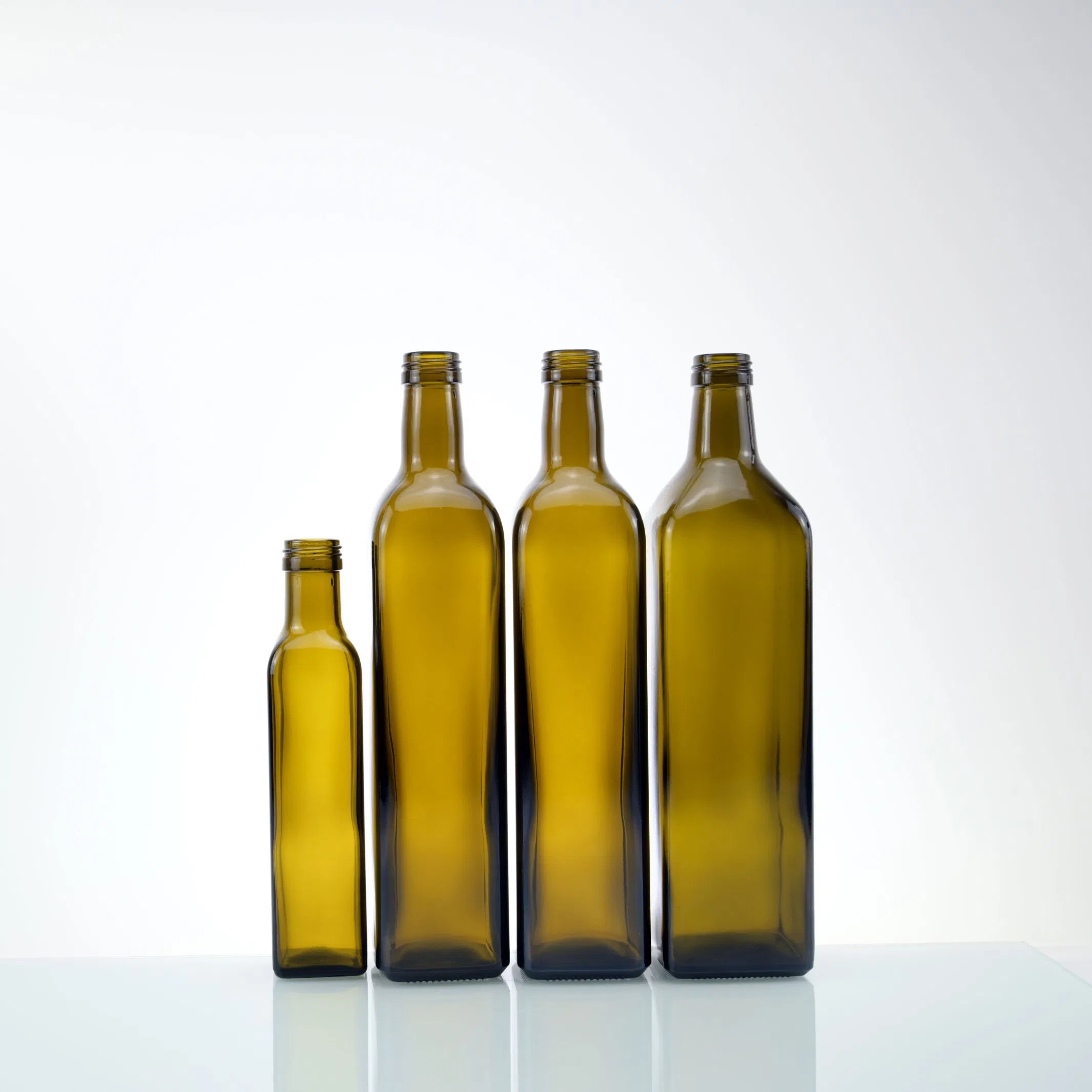 100ml 250ml 500ml 750ml 1000mlglass Amber Olive Oil Bottles Round and Square Shape Cooking Oil Bottles Wholesale