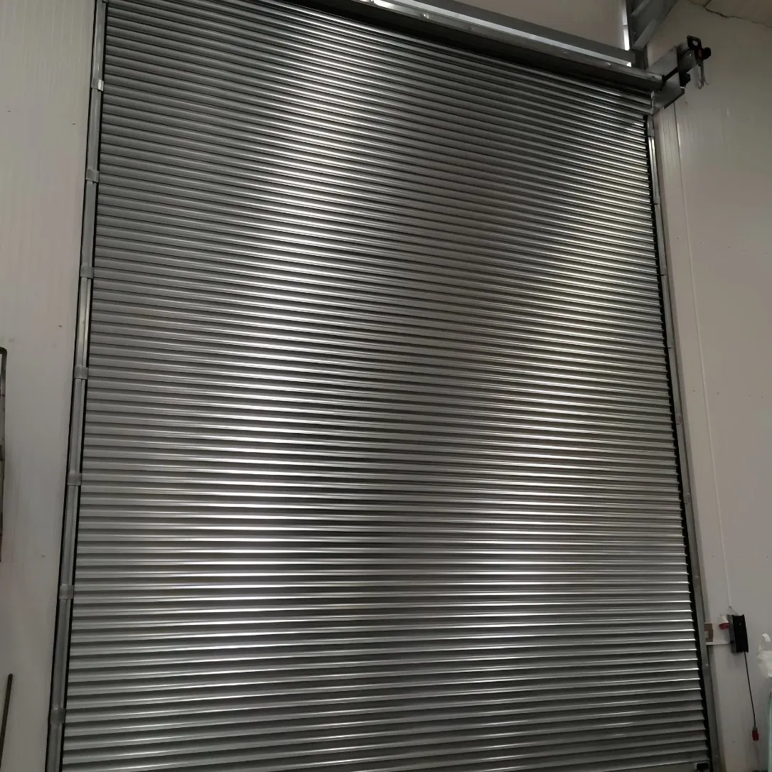 Modern Commercial Silver Stainless Steel Automatic Rolling Shutter Door Well-Sealed Anti-Theft Design for Warehouses & Garages
