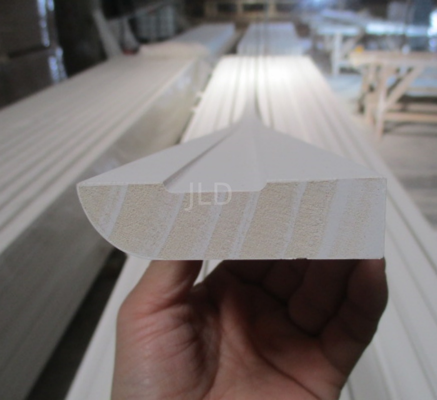 Wholesale White Primer Pine Skirting Board Baseboard Moulding