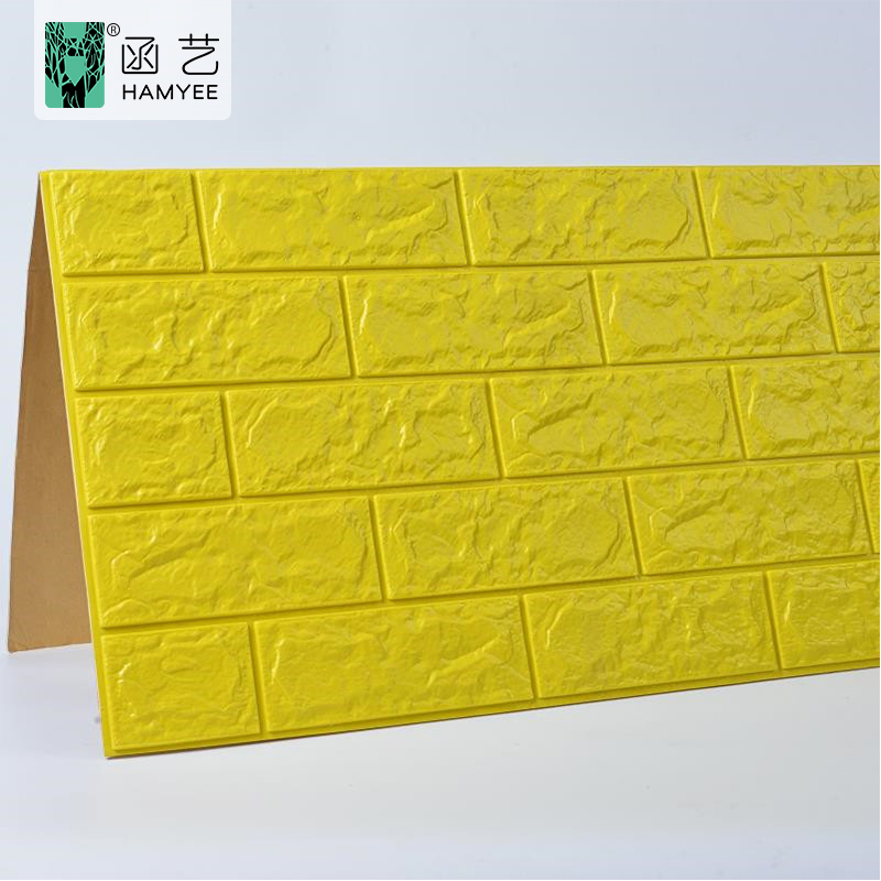 Waterproof and Soundproof PVC Wall Paper Soft Foam 3D Wallpaper