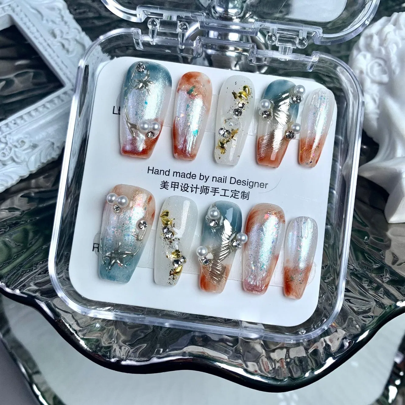 Custom Packing Artificial Nails Supplies Art False Nails Luxury Long Ballerina Press on Nails