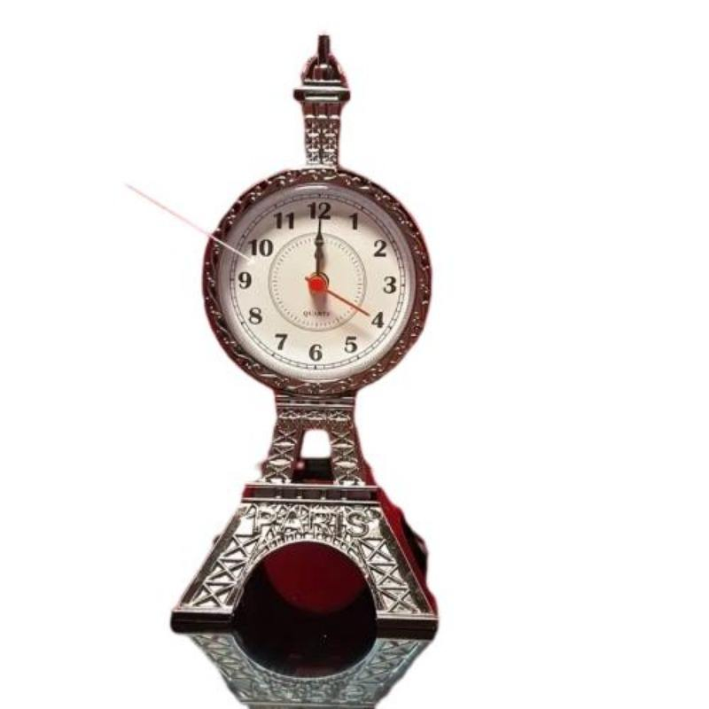 Wholesale 1PC Eiffel Tower Alarm Vintage Pendulum Ornament Art Craft Desk Table Clocks Home Decor