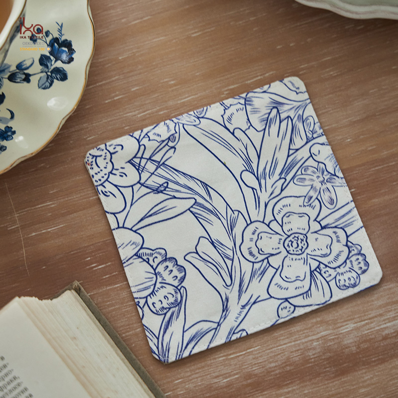 Natural Party Decorative Wholesale Table Personalized Color Embroidery Printed Custom Cotton Cocktail Napkin with Logo