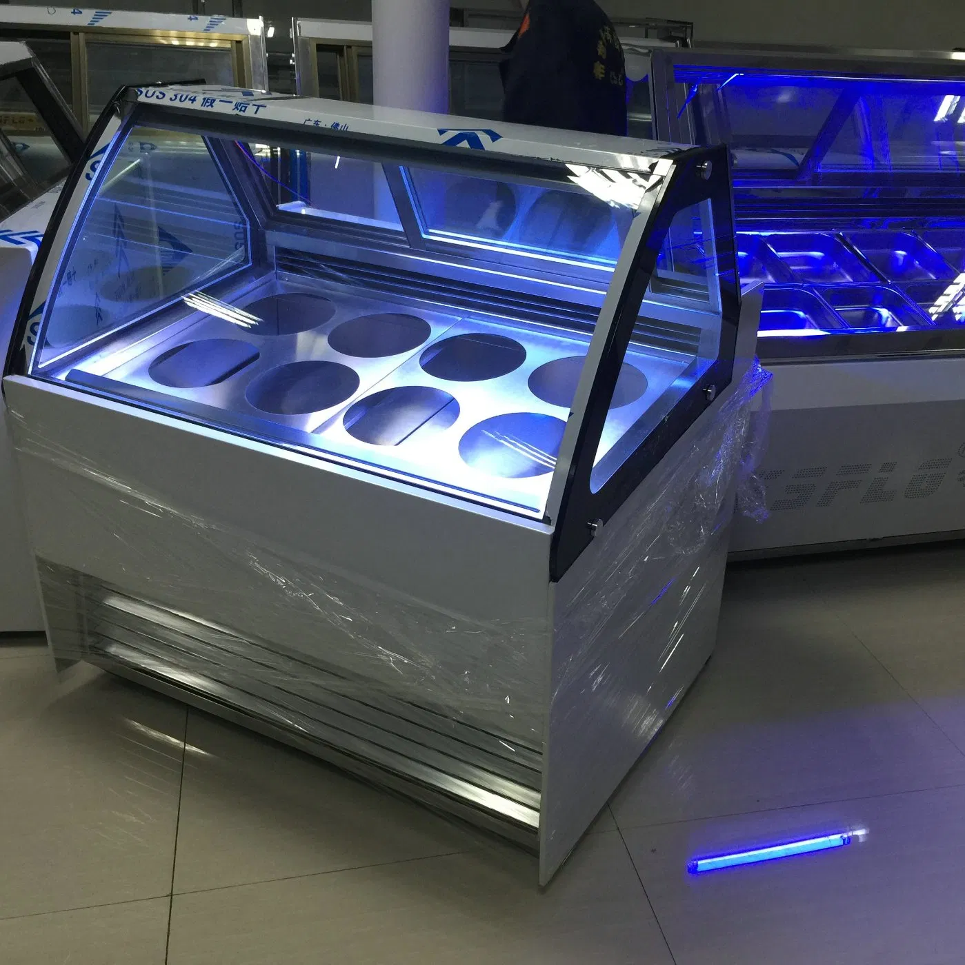 Italian Gelato Ice Cream Showcase for Sale