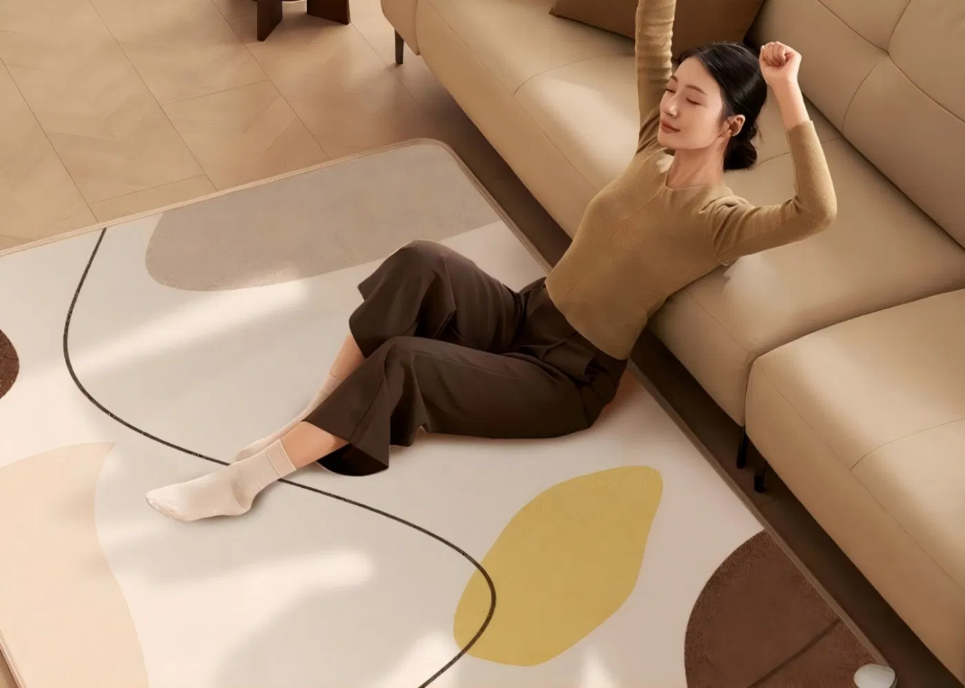 Luxurious Electric Heated Floor Blanket with Custom Temperature Settings
